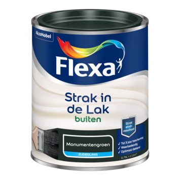 Flexa Strak in de Lak buitenlak zijdeglans monumentengroen 750 ml