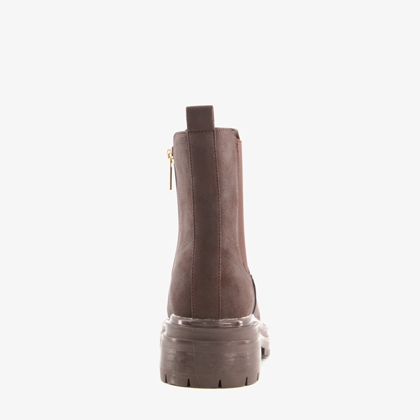 Blue Box lage dames chelsea boots bruin