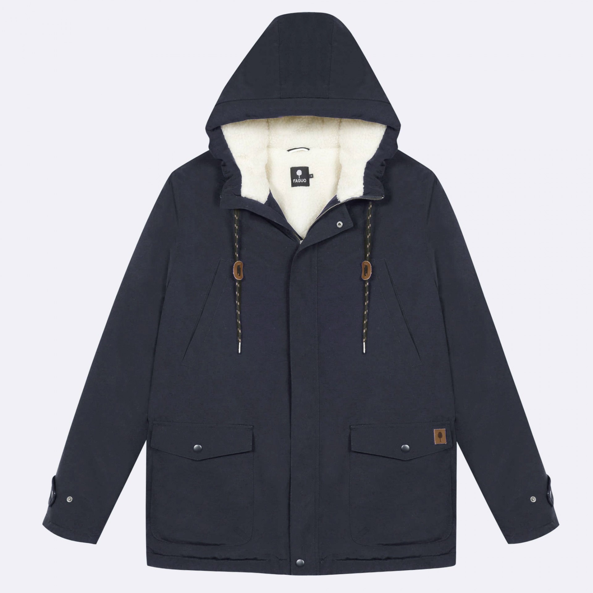 Parka bleu marine polyester recyclé - modèle Vernon