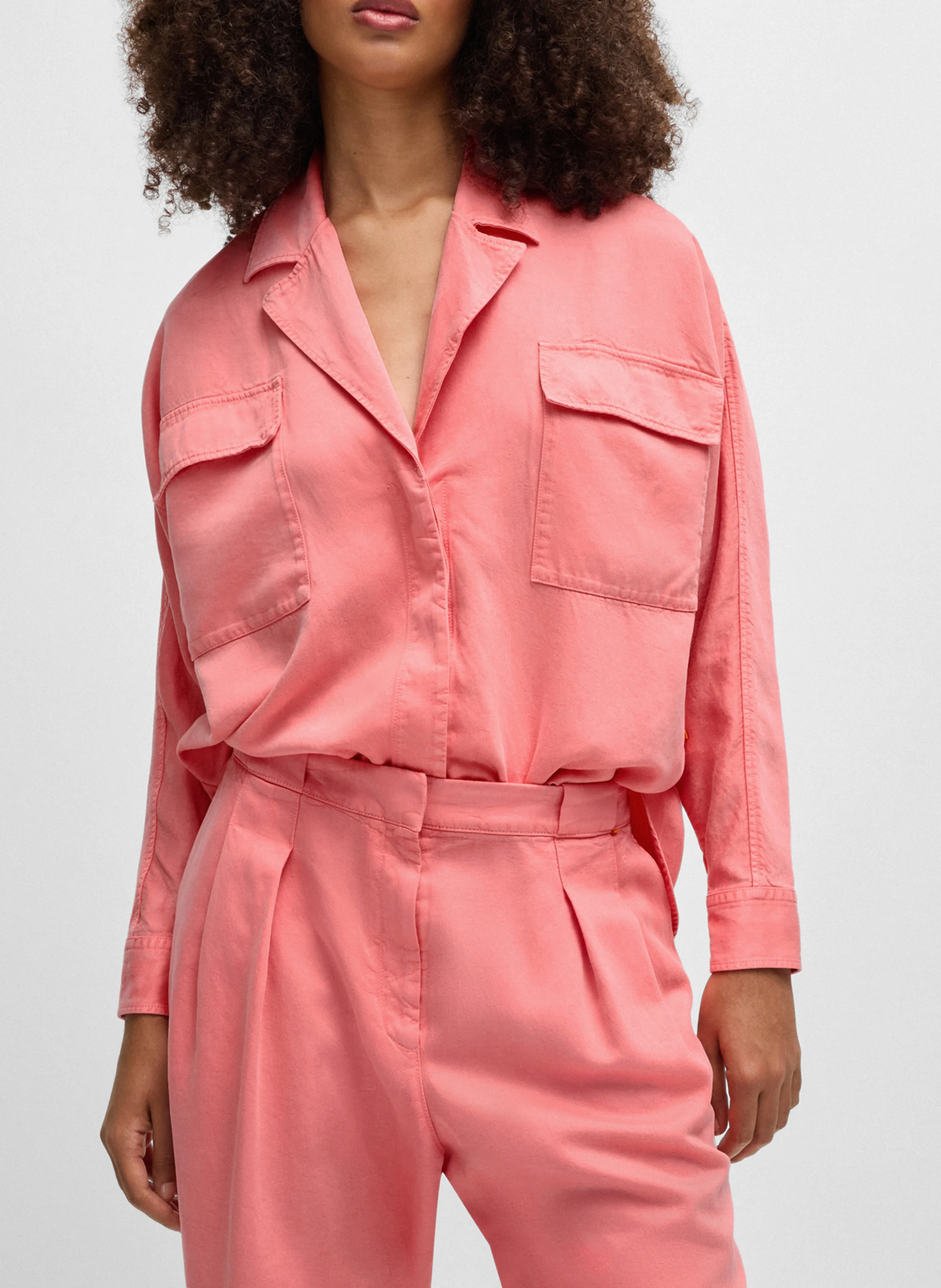 Chemise ample décontractée | Rose