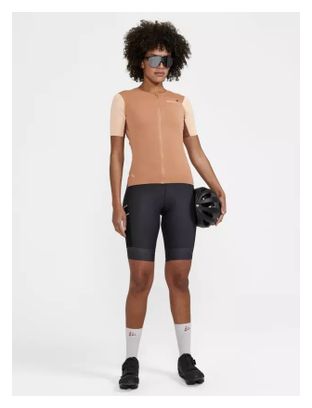 Maillot manches courtes vélo Craft Pro Gravel Sable Femme
