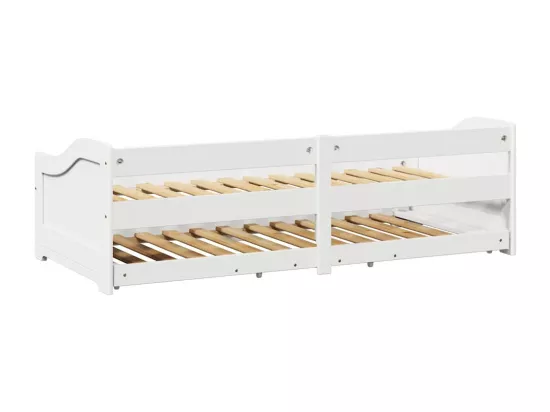 Lit de jour avec gigogne sans matelas IRUN blanc 90x200 cm
