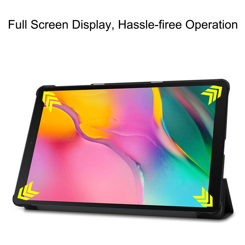 Samsung Galaxy Tab A 10.1 (2019) Leder Tasche Smart Cover Hülle - Schwarz