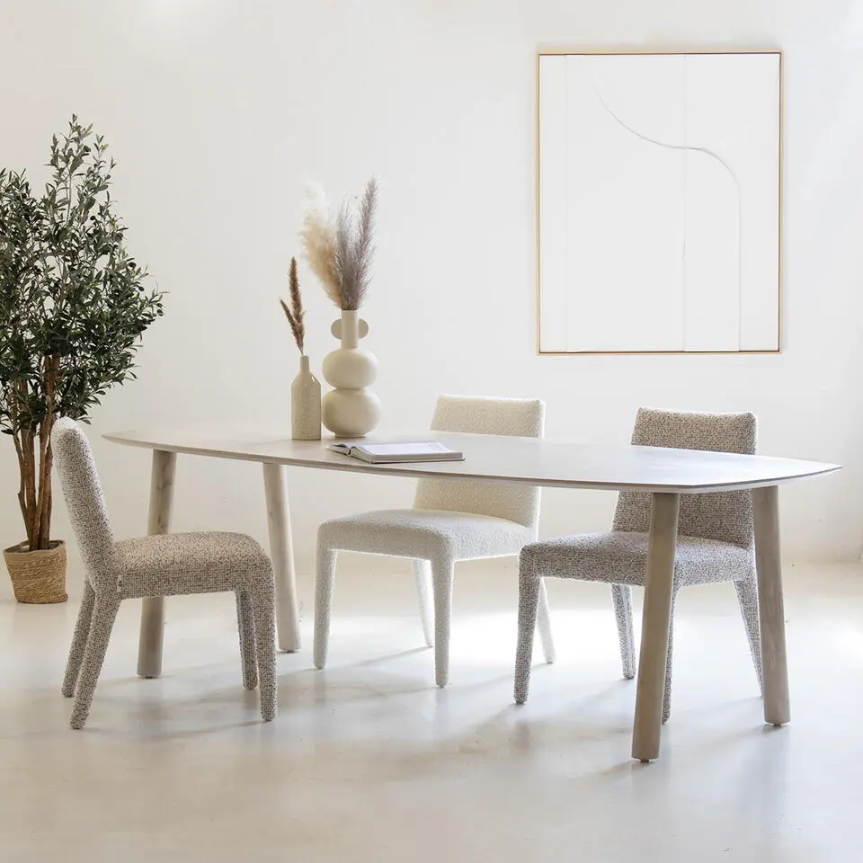 Eettafel Deens Ovaal 170cm - Naturel Mangohout - Leone