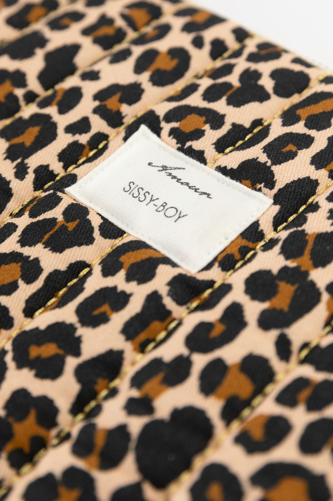 Bruine laptophoes met leopard print