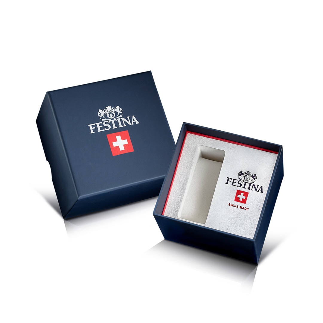 Festina Swiss Vallée Date Silbrig / Blau