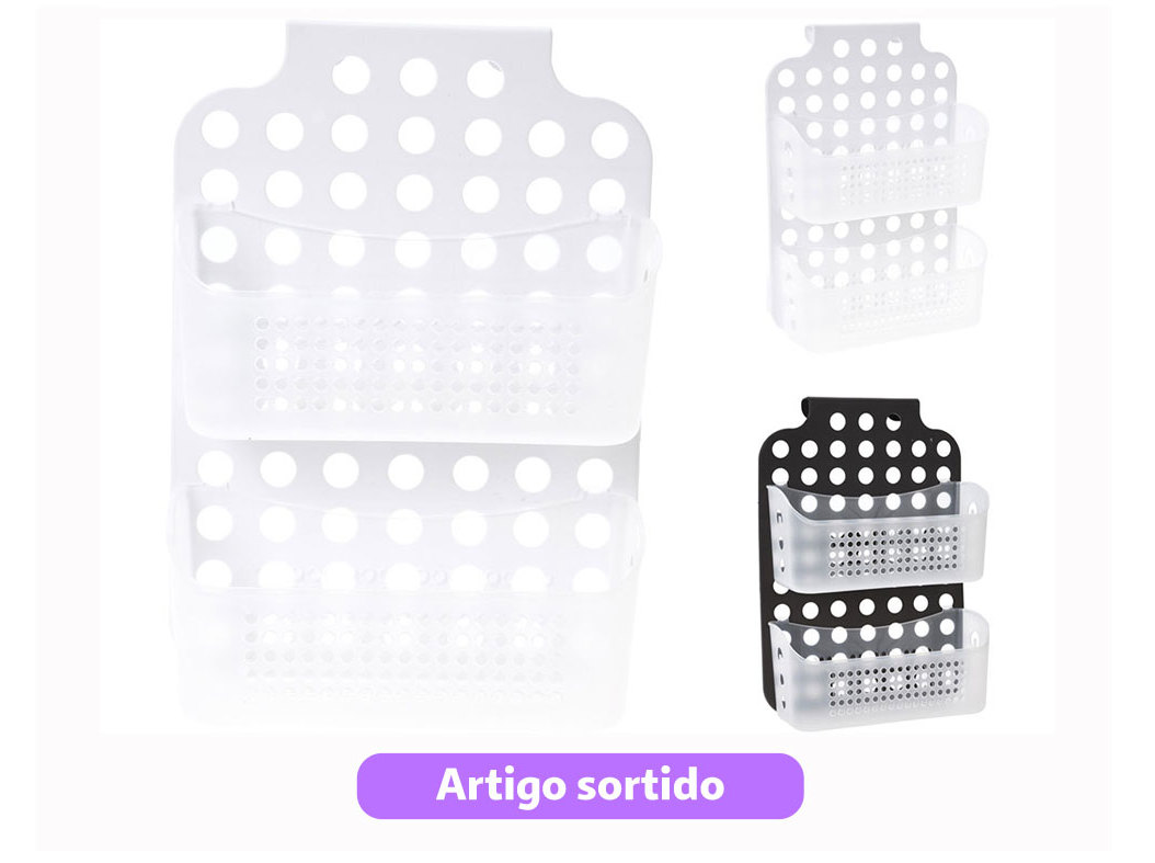 CESTO DE PAREDE 35X25X9.5CM CORES SORTIDAS