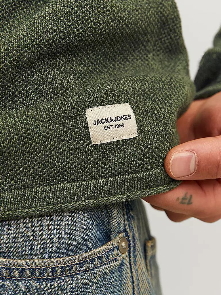 JACK & JONES Pullover  JJEHILL dunkelgrün