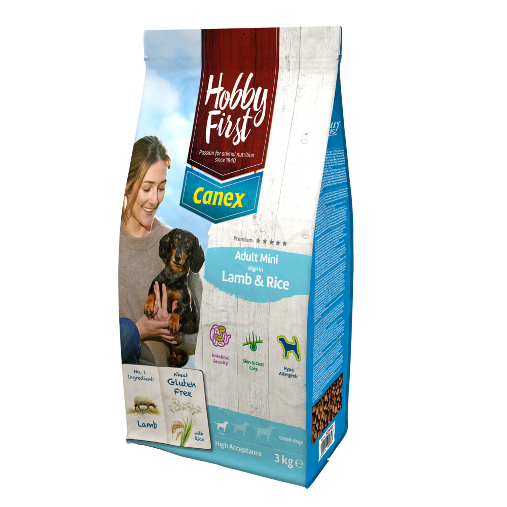 HobbyFirst Canex Adult Hondenvoer Lamb & Rice Mini3 kg