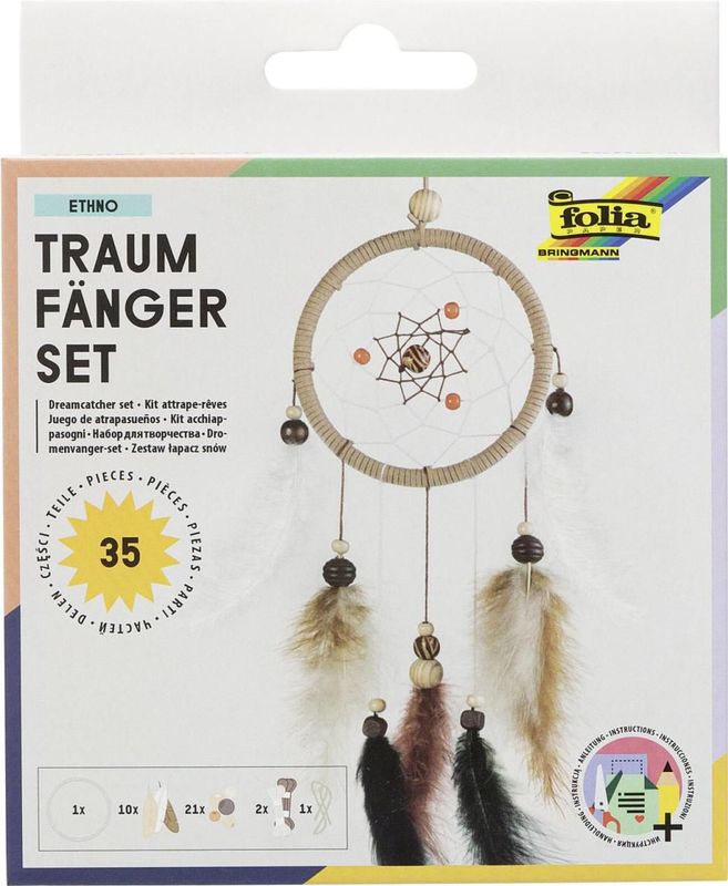 Folia - Knutselpakket Dromenvanger - Bruin - Inclusief Mobiel en Garen