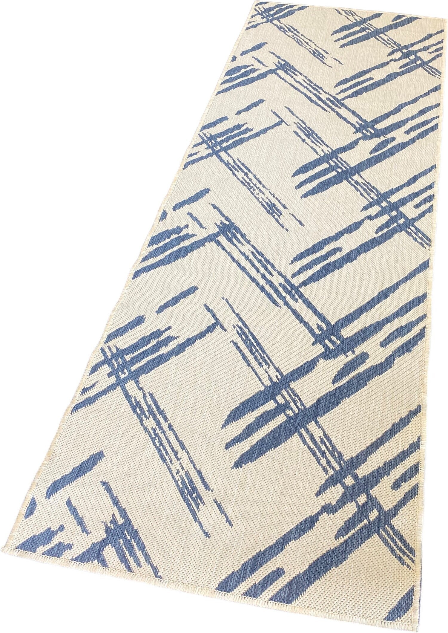 Human Comfort buitenkleed Chatan tweezijdig blauw / wit 160 x 230 cm