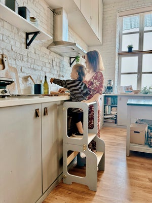 Family-scl 4-in-1 Læringstårn, Wood