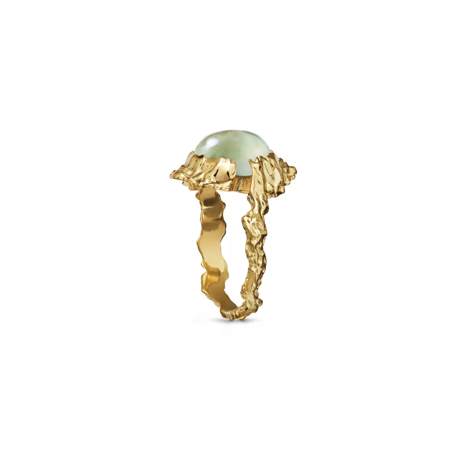 Maanesten Gudinde Ring 18 kt. Forgyldt Sølv 35353a