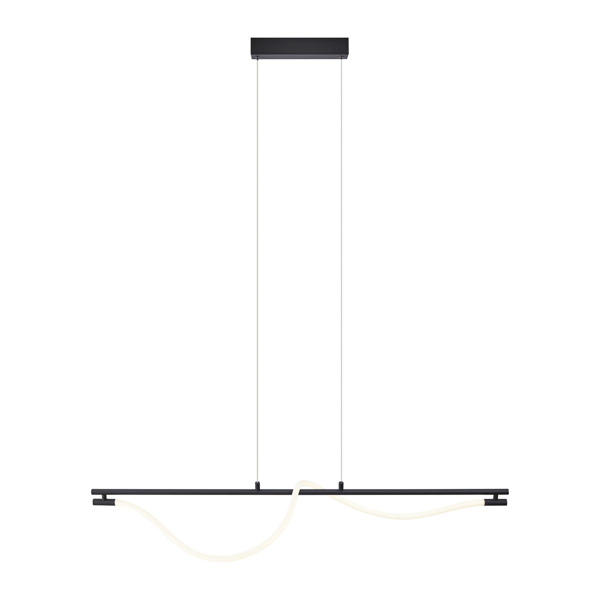 Moderne hanglamp zwart incl. LED 3-staps dimbaar - Twirl
