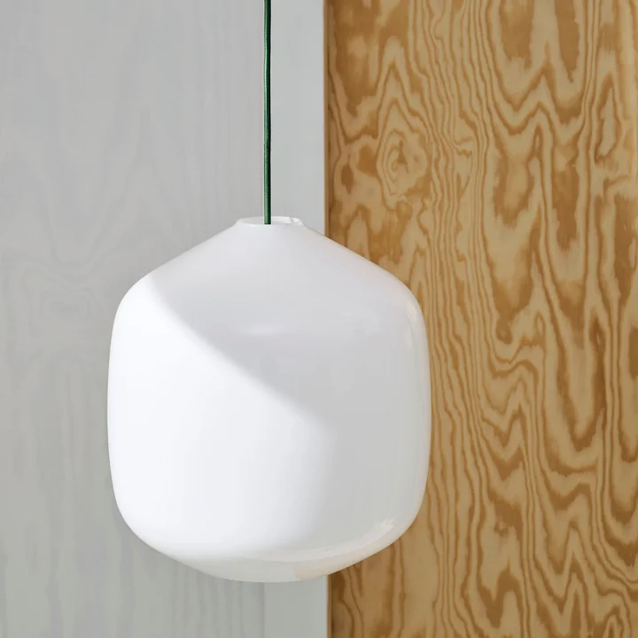 HAY - Buoy Glass Pendelleuchte, Ø 30 cm, anthracite blue