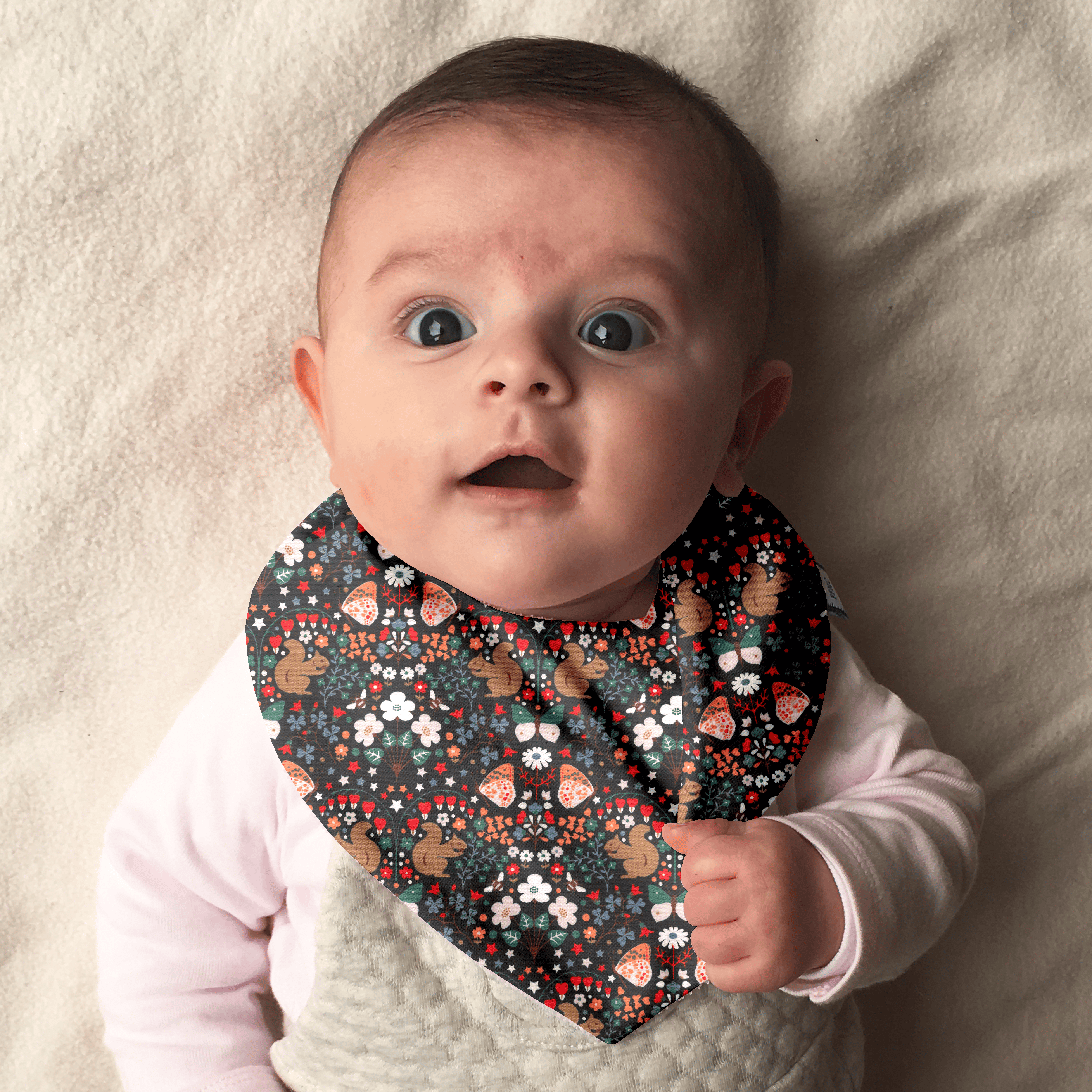 Bavoir Bandana Casse Noisette