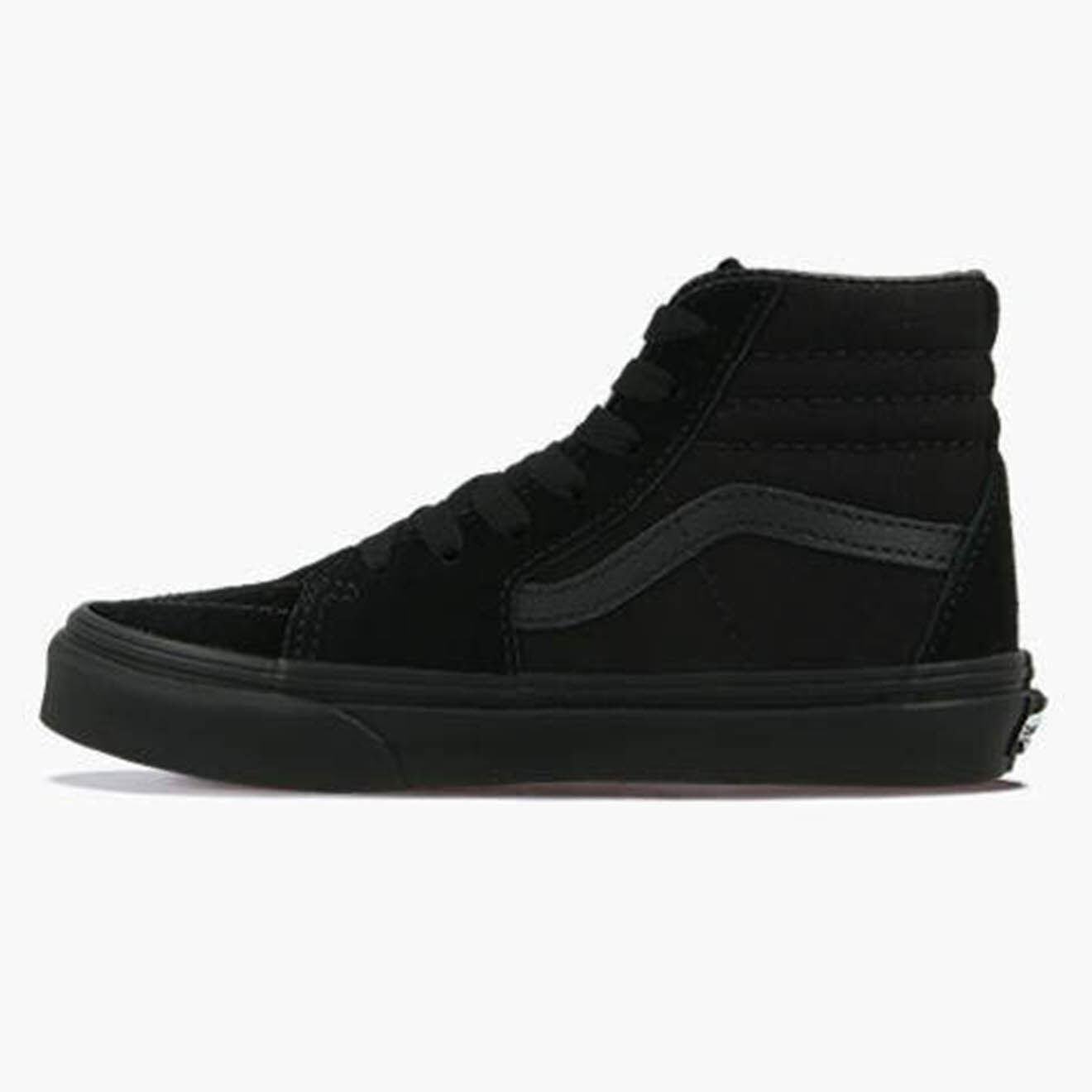 Vans Sneakers en Velours de Cuir & Toile Sk8-Hi noires