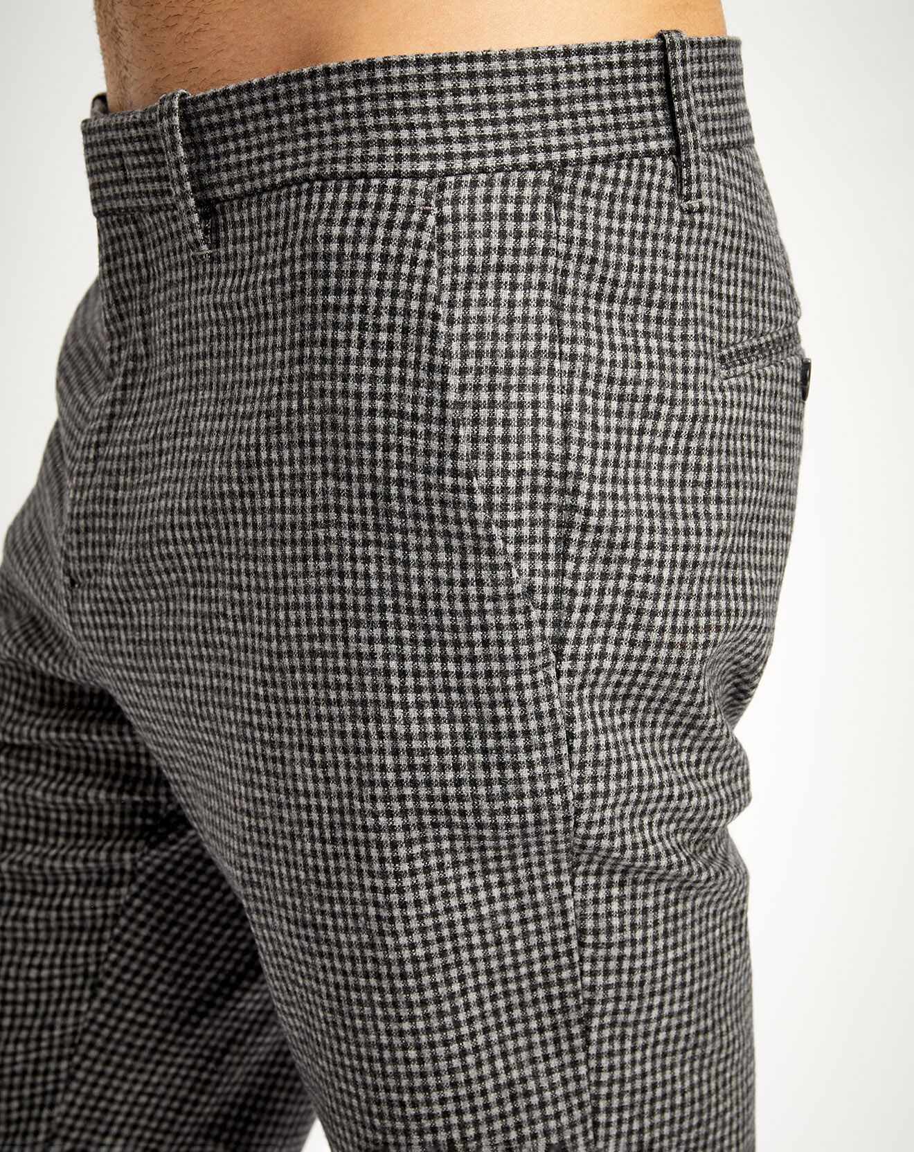 Tommy Hilfiger Pantalon chino Modern Ginham à carreaux gris foncé
