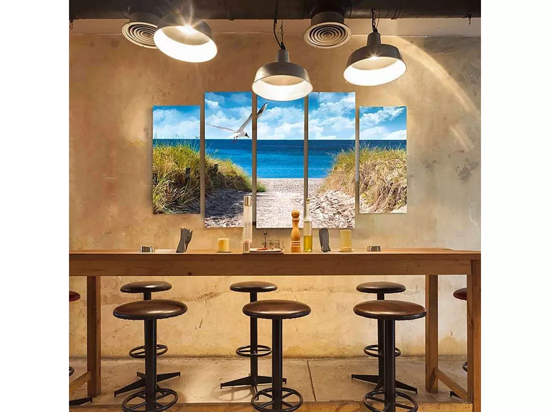 Tableau descente vers la mer - 250 x 120 cm