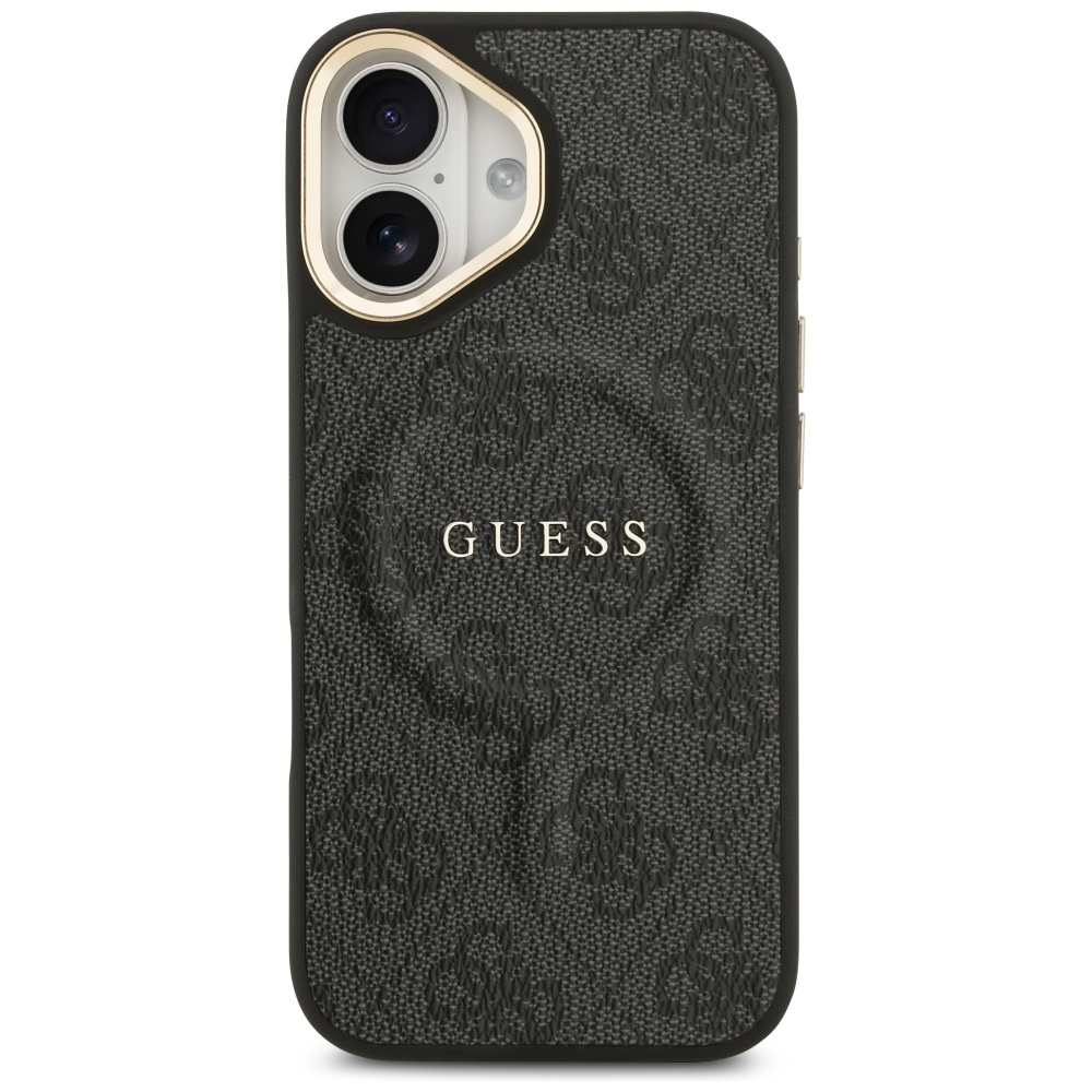 iPhone 17 MagSafe Leder Hardcase Hülle Classic Logo (GUHMP17SP4MSEGCK) - Schwarz
