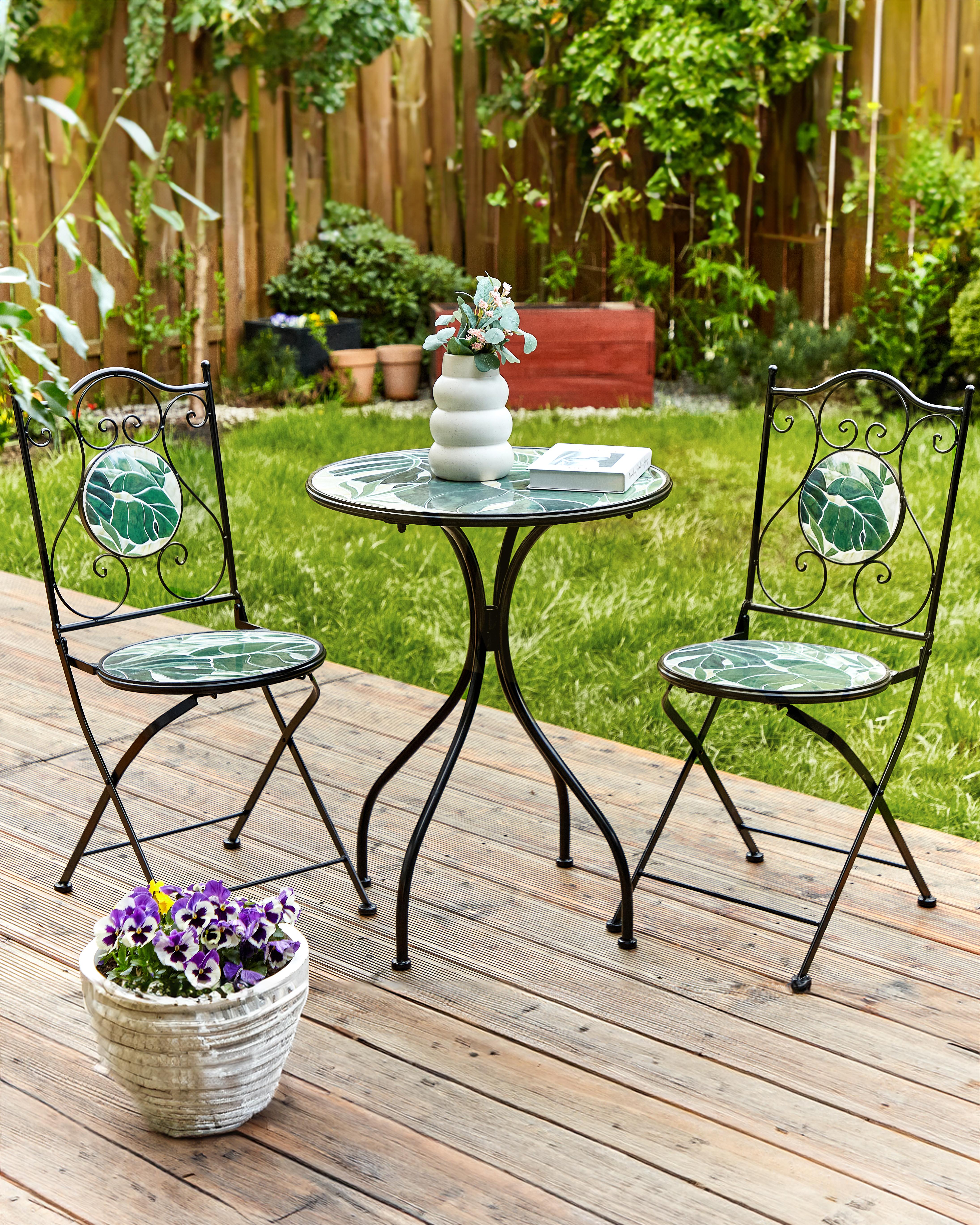 Set van 2 tuinstoelen COZZANA Metaal Zwart