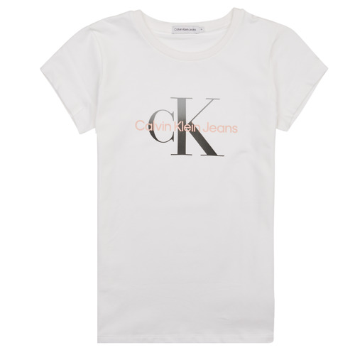 Calvin Klein Jeans - GRADIENT MONOGRAM T-SHIRT - Blanc