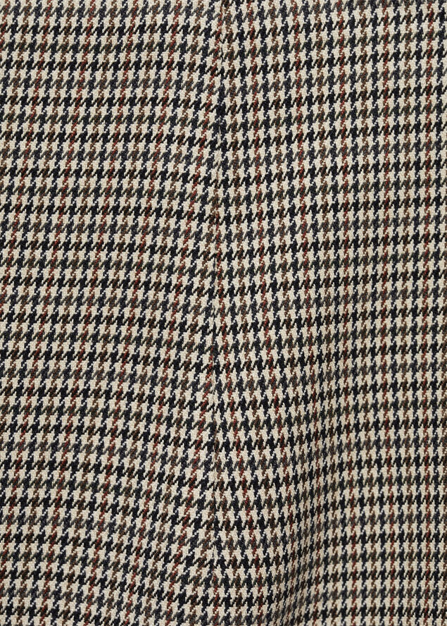 MANGO Houndstooth miniskirt Brown
