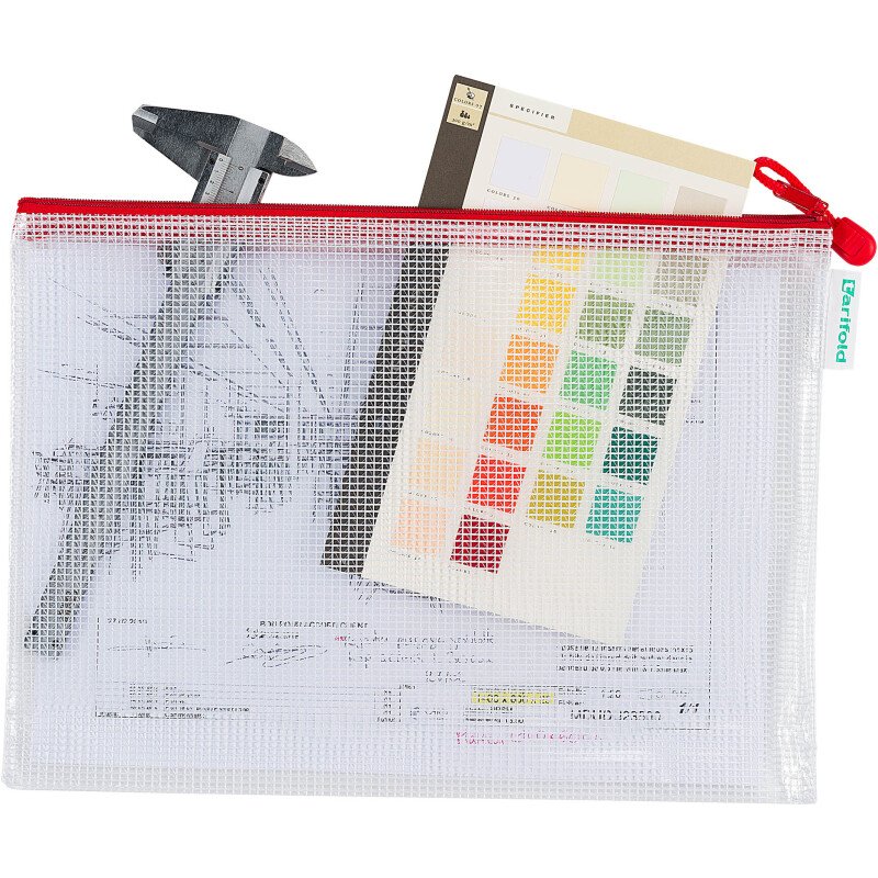 Pochettes de rangement à zip A4 paysage Djois by Tarifold - Sachet de 8