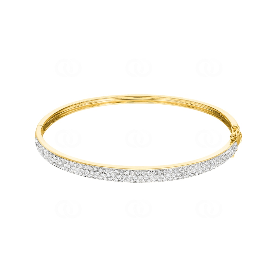 Armreif 750/18 K Gelbgold mit Diamanten 0.69 ct H/si