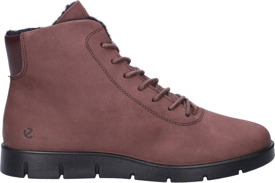 ECCO -art-282403 61333- enkel veter rits-bruin-nubuck-dames