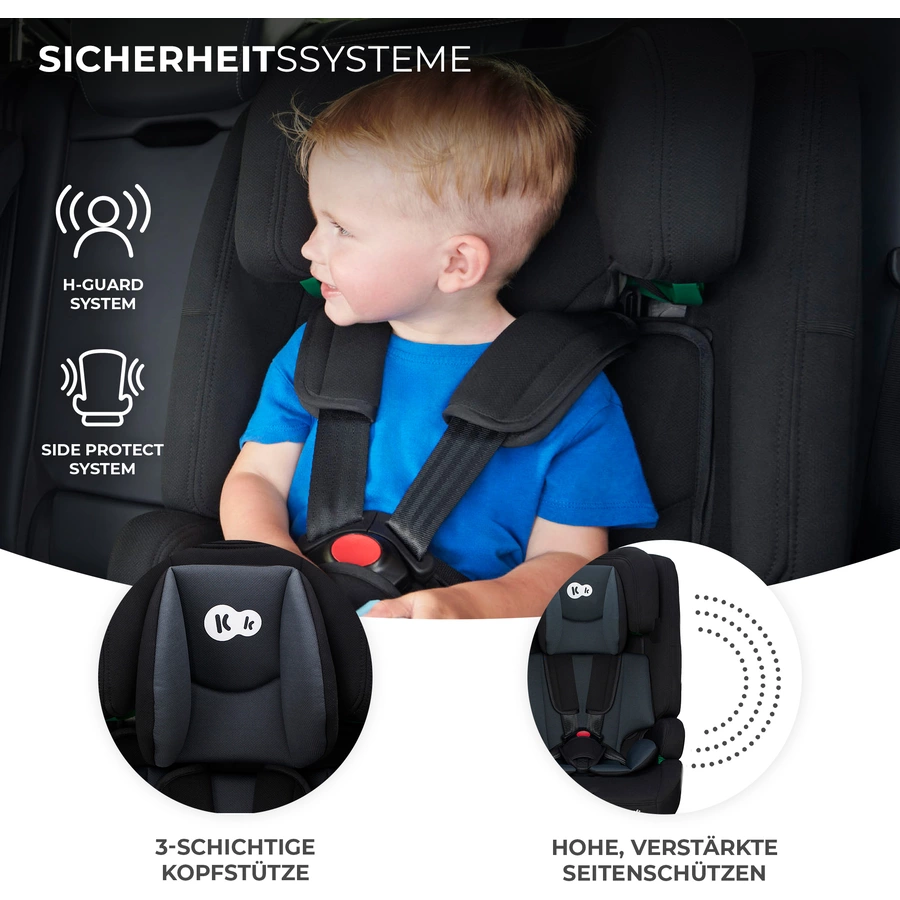Kinderkraft Autokindersitz Safety Fix 2 i-Size 76 bis 150 cm 8 kg schwarz