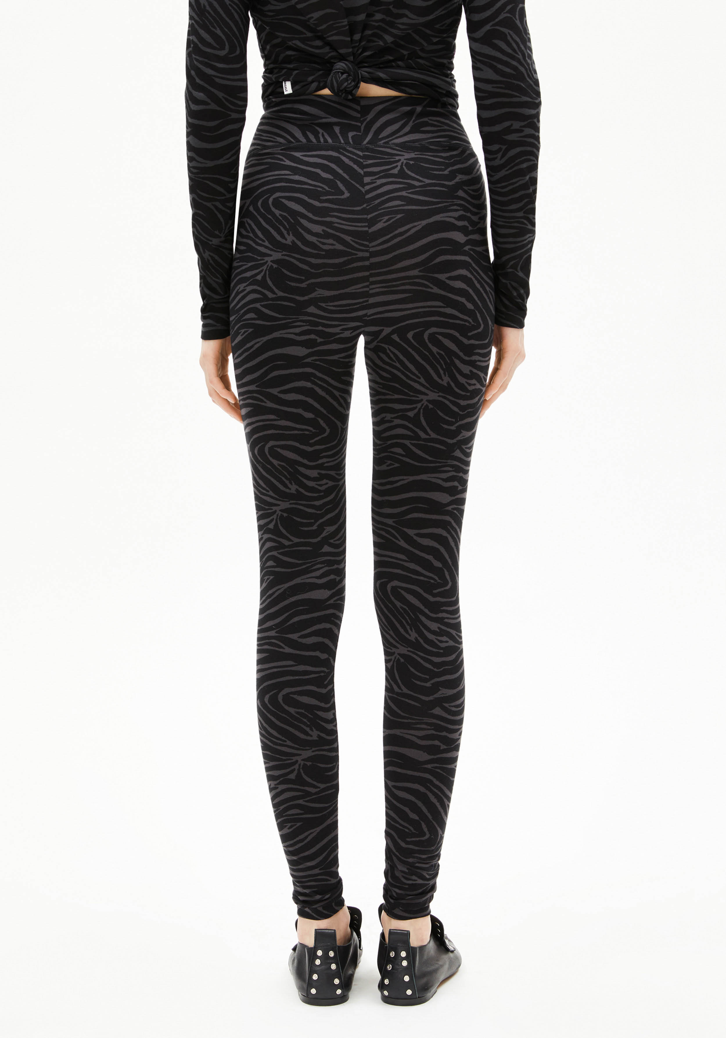 Armedangels Leggings Faribaa Zebraraa Black