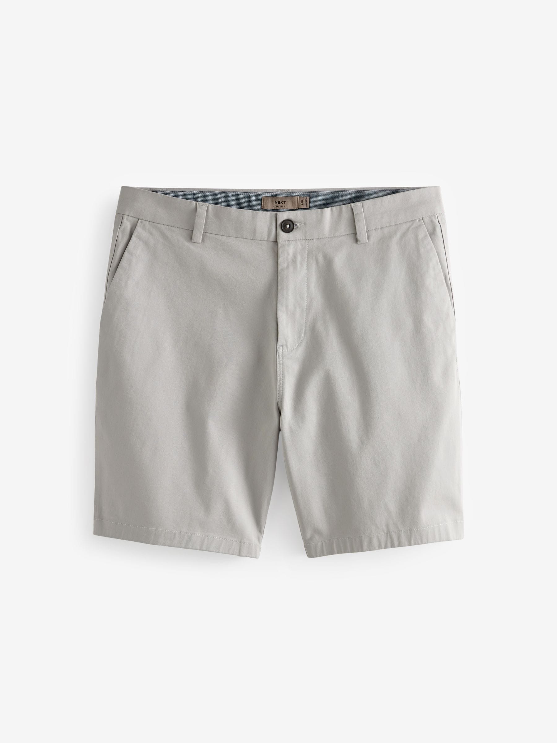 Lichtgrijs - Straight fit - Chinoshort met stretch