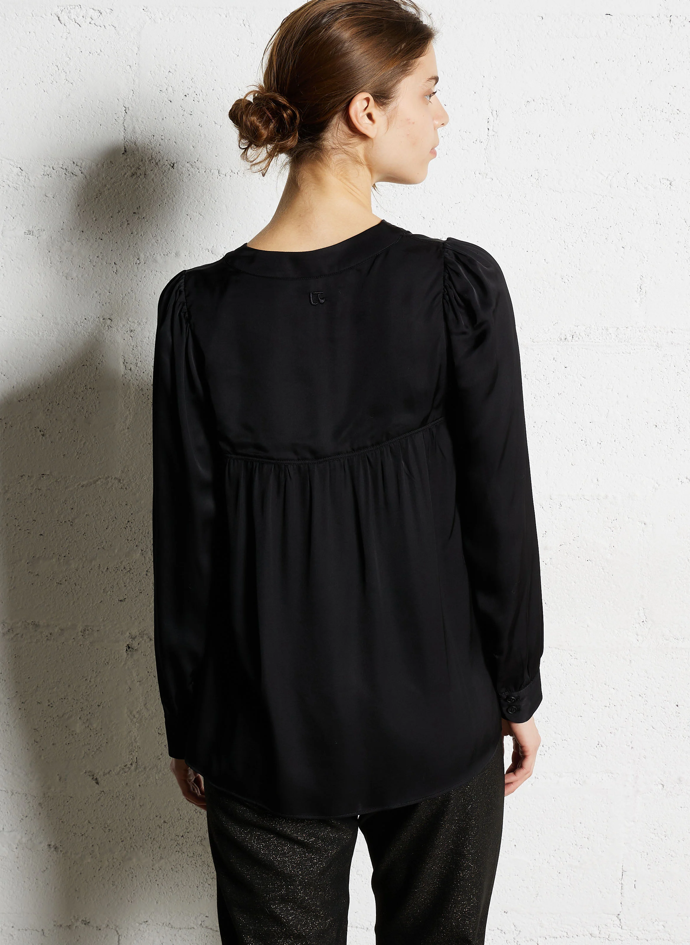 CHIMEL - Blouse col V| Noir