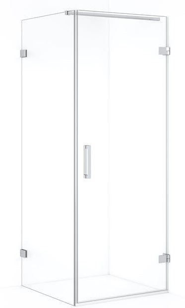 Diamond Douchecabine | 80x70 cm Chroom Helder glas Draaideur Rechthoek