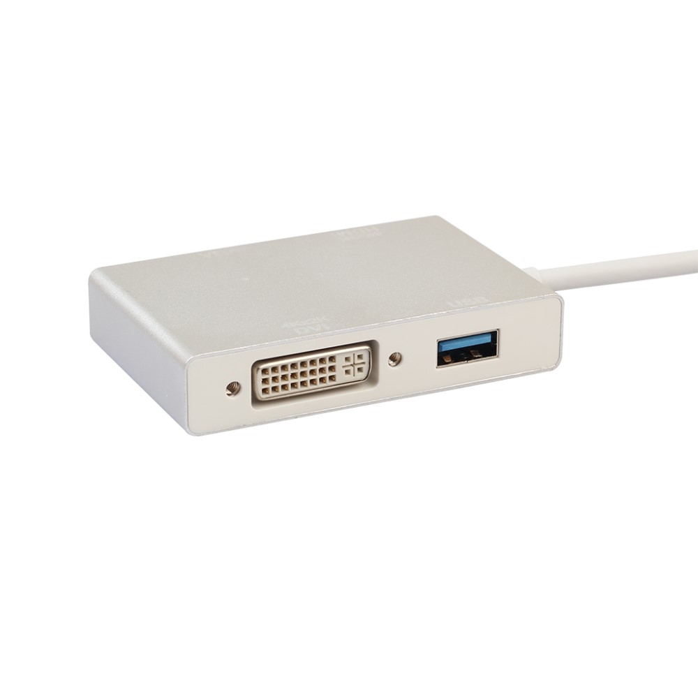 USB C auf VGA / HDMI / DVI / USB Apple MacBook Pro (ab 2016) / MacBook Air (2018) - Silber
