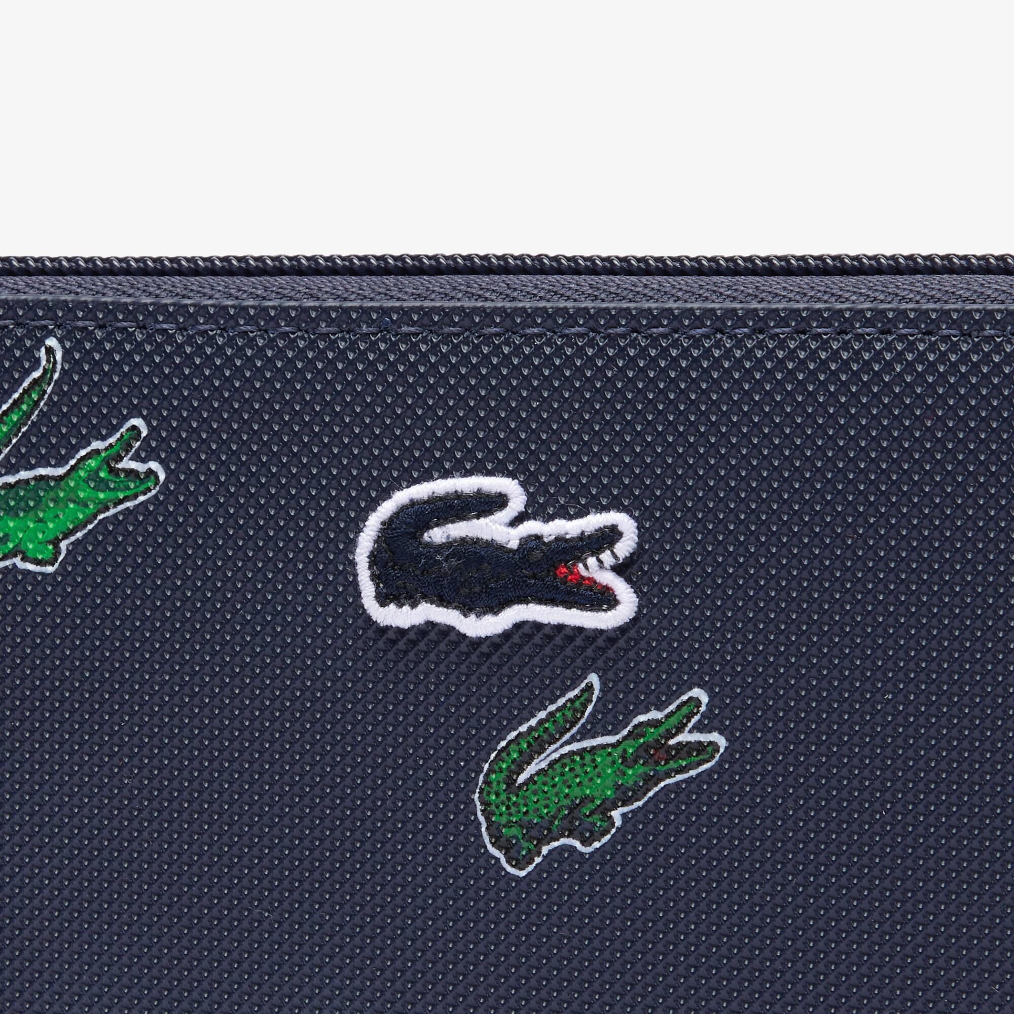 Brieftasche mit Croc-Aufdruck Geldbörsen & Kleinlederwaren - Blau - Lacoste - Damen