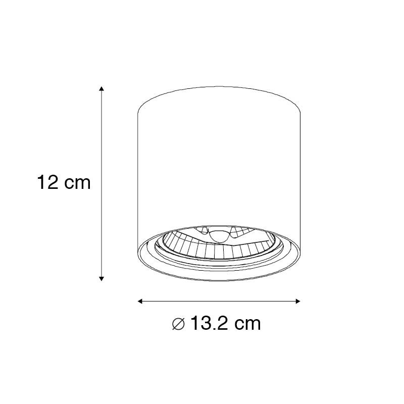 Smart opbouwspot wit draai- en kantelbaar incl. Wifi GU10 111mm - Impact