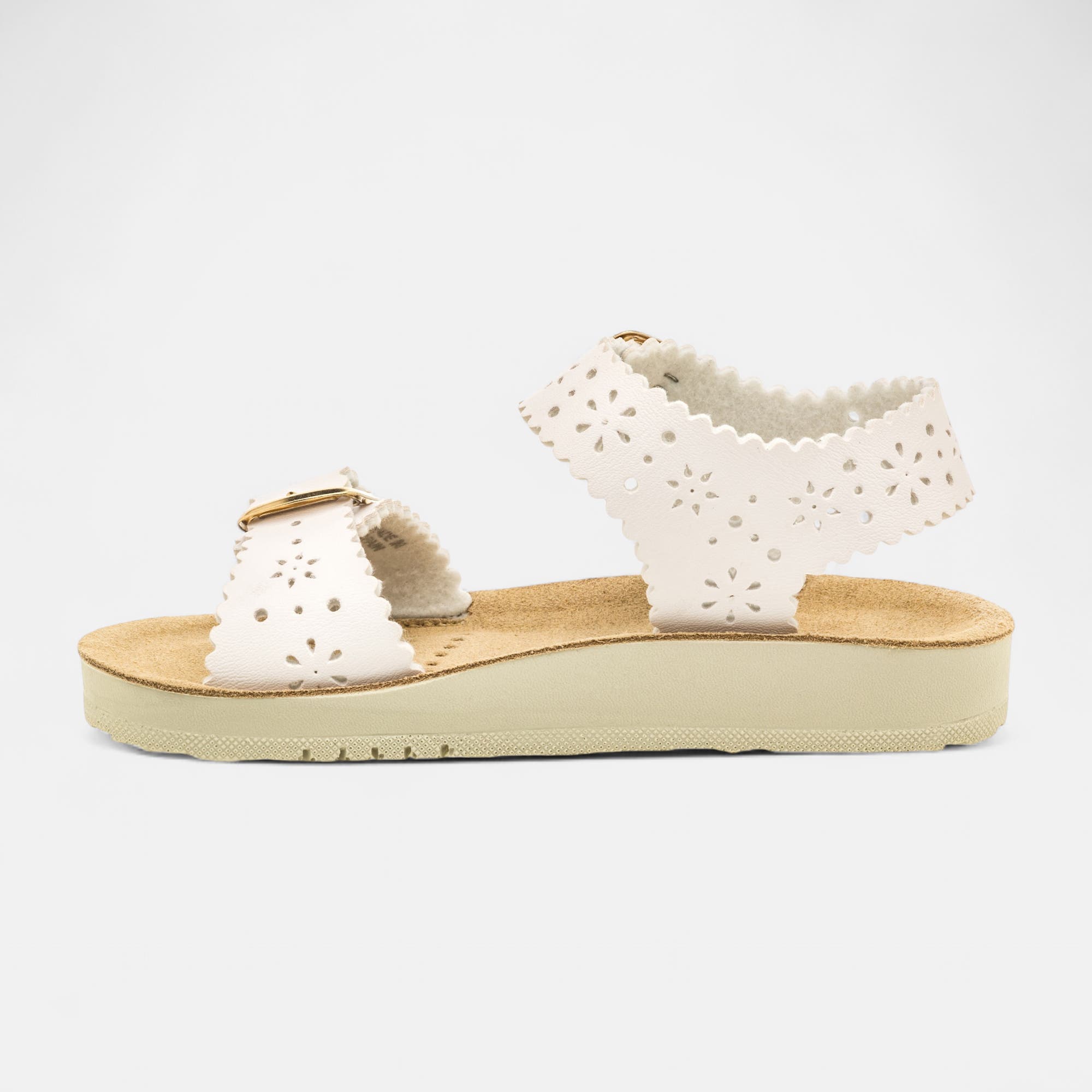 Mules semelle liège Fille blanc