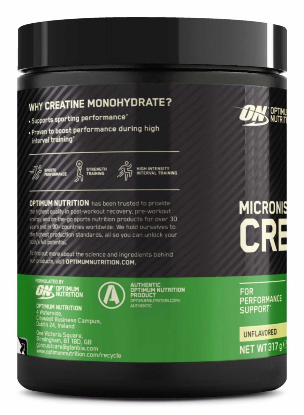 Creatina Micronizada em Pó Optimum Nutrition 317g