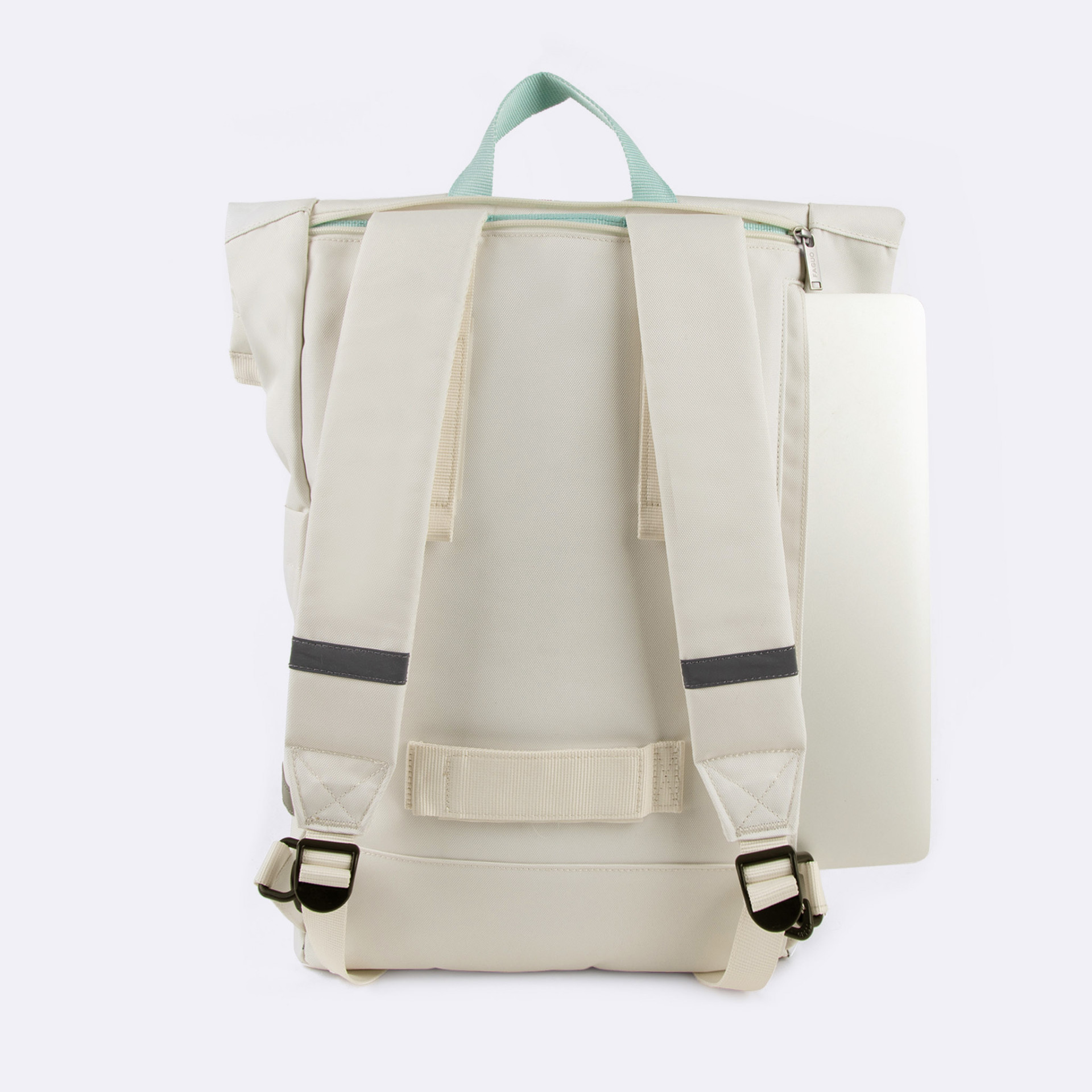 Sac à dos écru vegan polyester recyclé - modèle cycling medium