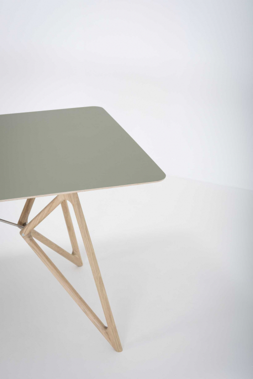 Gazzda Tink Tafel linoleum 200x90 whitewash Dark Olive