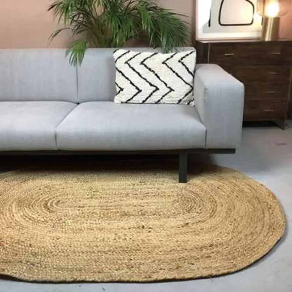 EVA Interior vloerkleed ovaal jute - naturel - 200 x 300 cm