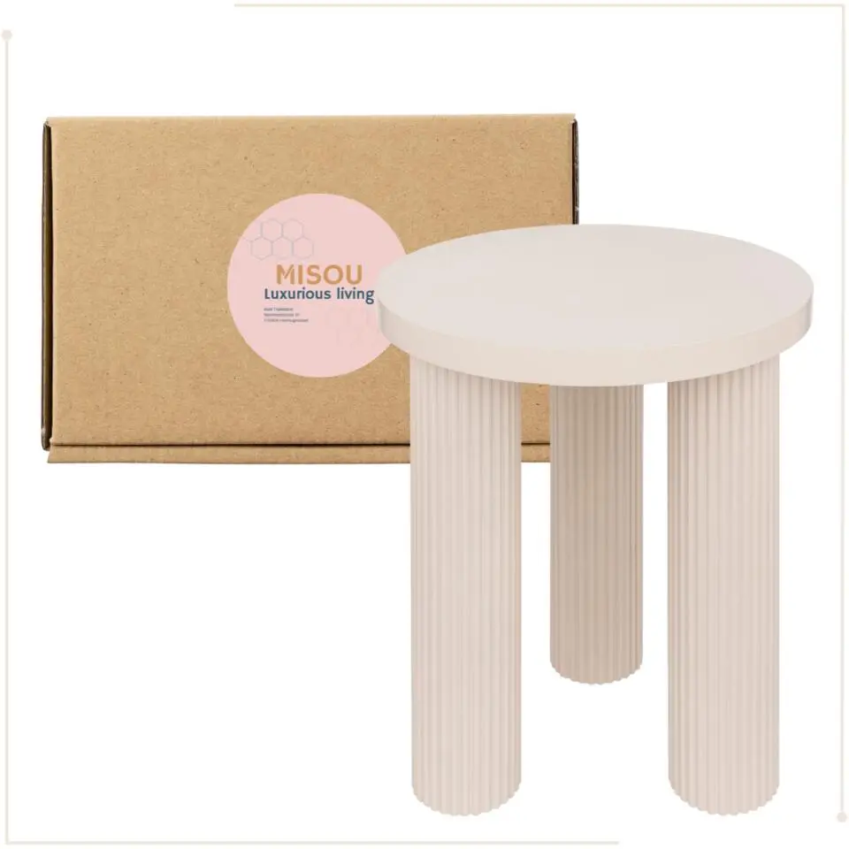 MISOU Bijzettafel Rond - Beige
