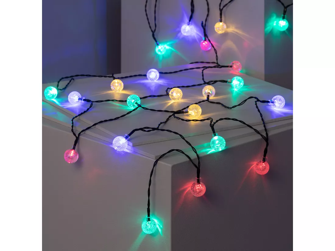 Guirlande LED Extérieure Solaire 30 Boules 5m RGB