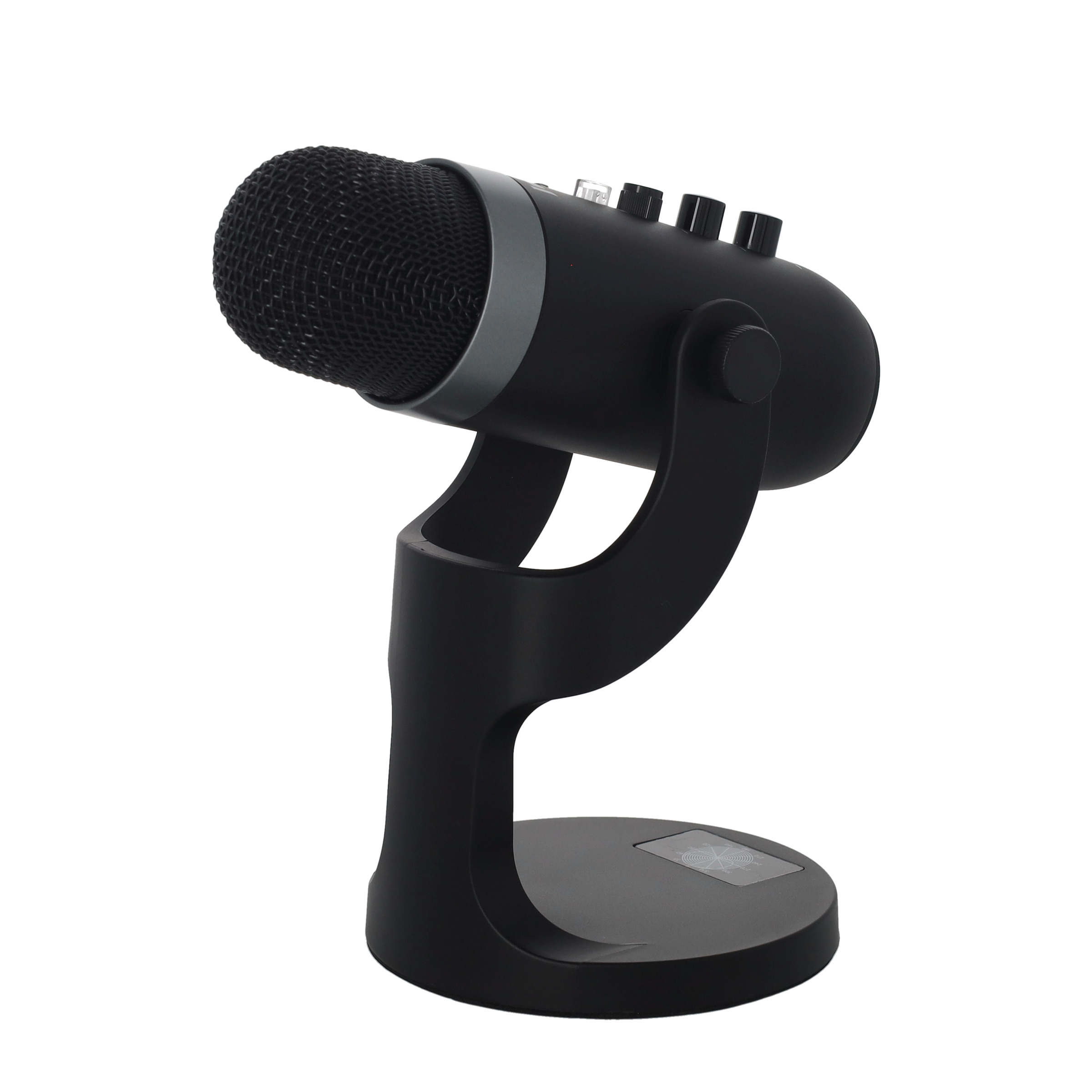 Studio Kondensator USB / 3.5 mm Klinke Mikrofon für Handy / Tablet / Macbook / Laptop / PC - Schwarz