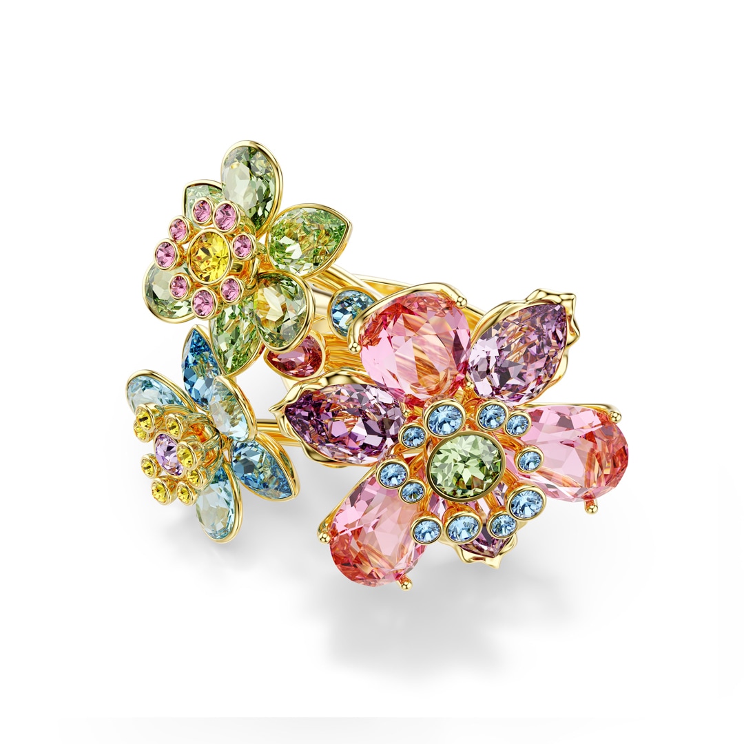 Swarovski Idyllia Ring Blume vergoldet