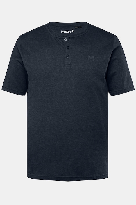 Men+ Henley, 2er-Pack, Basic, Halbarm, Rundhals, bis 8 XL