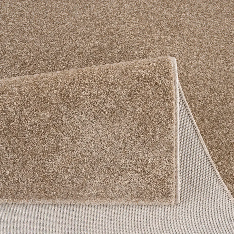 Uni Effen Laagpolig Vloerkleed Modern Beige - 140x200 CM