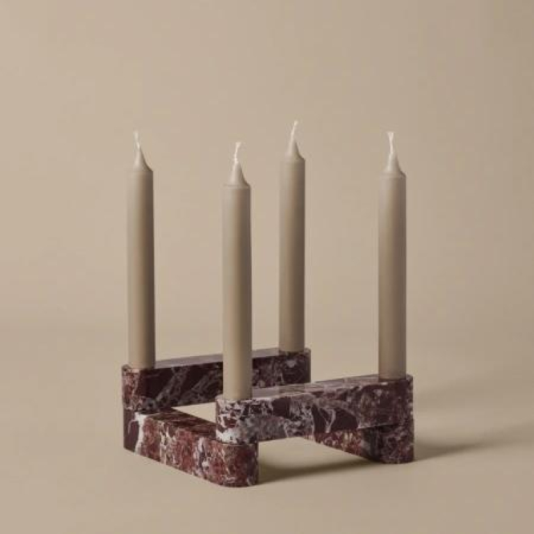 Ferm Living Newel Modular kandelaar set van 4 Rosso